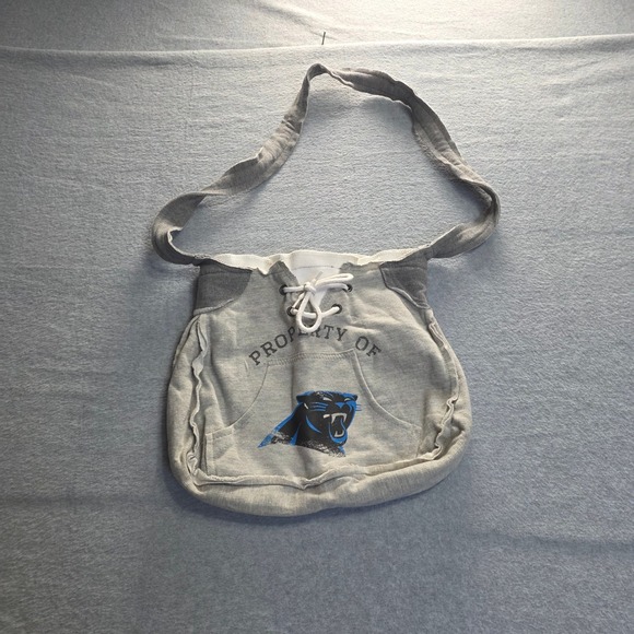 Littlearth Handbags - Littlearth Carolina Panthers Crossbody Bag Gray Sweatshirt Hoodie‎ Purse NFL